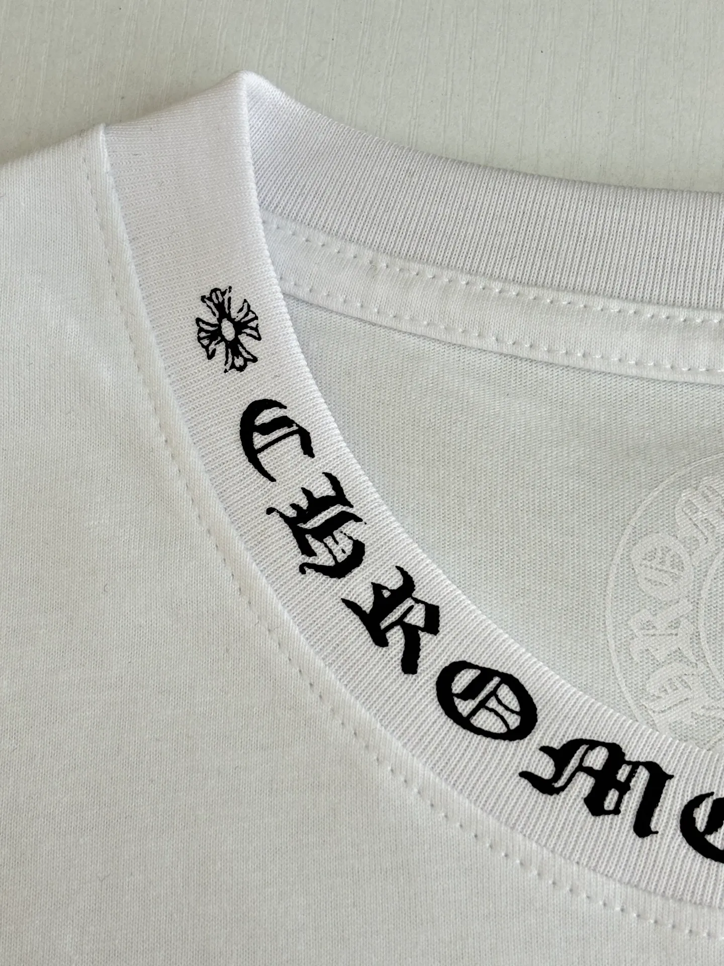 🅿️340 Chrome Heart*/Chrome Heart Sanskrit collar letter printed long-sleeved T-shirt Size: S/M/L